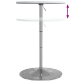 ZNTS Bar Table White 60x60x90 cm Engineered Wood and Chromed Steel 4007194