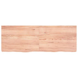 Table Top Light Brown 140x50x cm Treated Solid Wood Oak 3156380