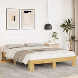 Bed Frame without Mattress 140x200 cm Solid Wood Oak 851951