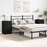 Bedside Cabinet 2 pcs Black Oak 40 x 65 x 65 cm Engineered Wood 862768