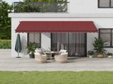 Manual Retractable Awning Burgundy 500x350 cm 3215006