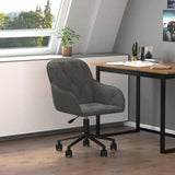 Office Chair with Wheel Dark Grey 56 x 61.5 x 72 cm Velvet 42025223