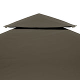 2-Tier Gazebo Top Cover 310 g/m 4x3 m Taupe 44760