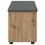 Hall Bench with Cushion with Shelf Artisan Oak 100 x 38 x 46 cm 891495