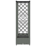 Raised Bed with Trellis and Roof Light Grey 203 x 40 x 121 cm 42032589