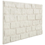 3D Wall Panels with White Brick Design 10 pcs EPS 147203
