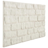 3D Wall Panels with White Brick Design 10 pcs EPS 147203