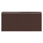 ZNTS Garden Shed Dark Brown 192x440x223 cm Galvanised Steel 3147463