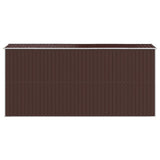 ZNTS Garden Shed Dark Brown 192x440x223 cm Galvanised Steel 3147463