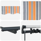 Retractable Awning Multicolour 350 x 200 cm Fabric 3329700