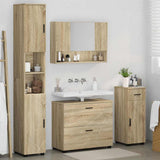 Bathroom Furniture Set with Drawer with Shelf 4 pcs Sonoma Oak 3393055