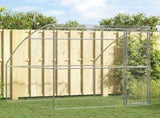 Dog Kennel with Storage Silver 2 x 2 x 2 m Galvanised steel 42008380