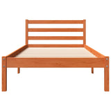 Bed Frame without Mattress Wax Brown 90x190 cm Single Solid Wood Pine 844138