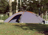 Camping Tent 8-Person Grey and Orange Waterproof 94718