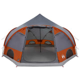 Dome Tent 4-Person with Roof Grey and Orange 505 x 450 x 248 cm 42004022