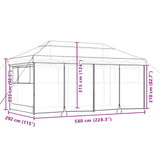 Party Tent Green with Blue Frame Oxford Fabric 4004952