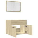 2 Piece Bathroom Furniture Set Sonoma Oak Engineered Wood 856372