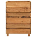 Raised Bed 50x40x55 cm Recycled Teak Wood and Steel 47424