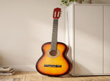 39 Inch Basswood Classical Folk Guitar Sunset Color including gig bag, spare strings, picks, capo, 59787585