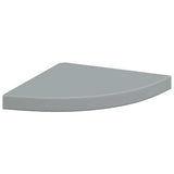Floating Corner Shelves 2 pcs Grey 35x35x3.8 cm MDF 323923