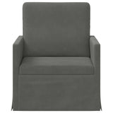 Armchair Dark Grey 70 x 81 x 82 cm Corduroy Fabric 42041035