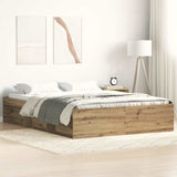 Bed Frame without Mattress Artisan Oak 140x190cm Engineered Wood 3328884