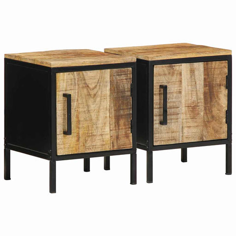 Bedside Cabinet 2 pcs Brown and black 30 x 30 x 40 cm 4019640