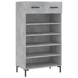 Shoe Cabinet Concrete Grey 60x35x105 cm Engineered Wood 829616