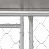 Dog Cage with Roof Silver 200 x 200 x 258 cm Steel and PE 42009131