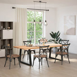 Dining Table Legs V-Shape 2 pcs Black 100x cm Steel 4012580