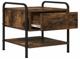 Bedside Cabinet Smoked Oak 35 x 36.5 x 47 cm Engineered Wood 8007663