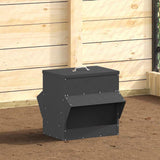 Chicken Feeder Black 40.5 x 45 x 41 cm Cold-Rolled Steel 874666