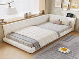 Upholstered bed, 3ft single bed 90190cm, With side rails on the bed, With two comfortable N604P390168W