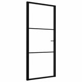 Interior Door ESG Glass and Aluminium 102.5x201.5 cm Black 151201