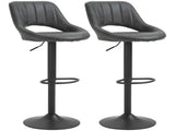 Bar Stools Set of 2, Swivel Counter Height Barstools with Back, Adjustable PU Leather Bar Chairs, T3398P328168