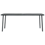 Dining Set Dark grey Steel with e-coated and powder-coated finish 3074477