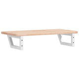 Basin Shelf Wall Mounted Steel and Solid Wood Oak 3302330