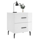 Bedside Cabinets 2 pcs High Gloss White 40x35x47.5 cm Engineered Wood 827345