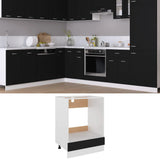 Oven Cabinet Lyon Black 60x46x81.5 cm Engineered Wood 802498