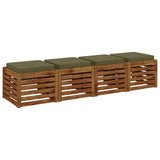 4-Piece Seat Cushions VUGHT 4 pcs 100% Polyester Olive Green 946267