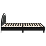 Children's Bed Frame with Headboard Black 90 x 200 cm Velvet 42010924
