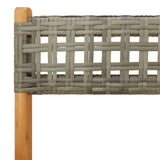 Bistro Set Grey Solid acacia wood, PE rattan Compact Collapsible 3281839