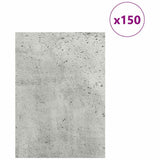 Decor Panels 150 pcs Concrete Grey 15 x 21 x 0.27 cm 885546