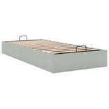 Ottoman Bed Frame No Mattress Light Grey Single Velvet 3310997