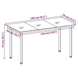 Garden Dining Set Black Powder-coated steel, glass, plastic Large 3099266
