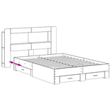 Bed Frame with Storage Concrete Grey 160 x 200 cm 3433886