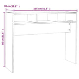 808305 Console Table White 105x30x80 cm Engineered Wood
