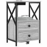 Bedside Cabinet Grey Sonoma 40 x 31 x 60 cm Engineered Wood 859566