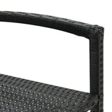 Bar Stools 2 pcs Black Poly Rattan 362581