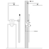 Shower System Stainless Steel 201 Black 147718